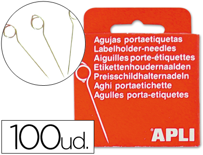 100 agujas portaetiquetas Apli